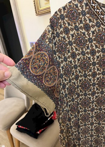 Püsküllü Bohem V Yaka Uzun Elbise - Görsel 3