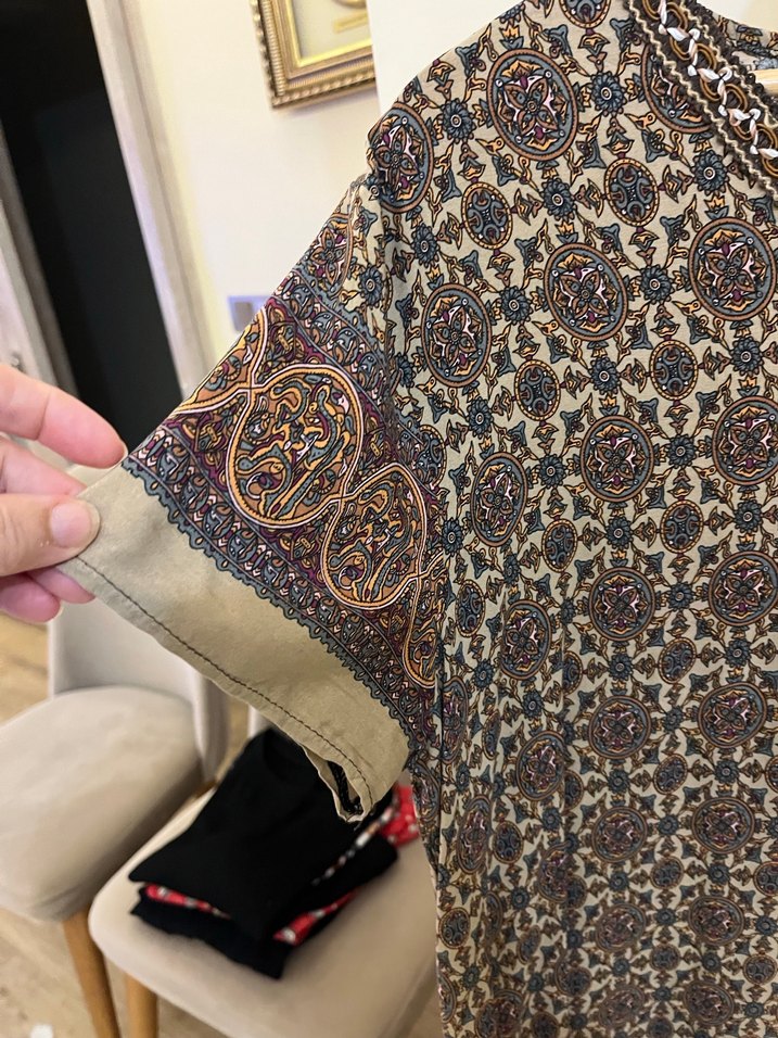 Püsküllü Bohem V Yaka Uzun Elbise - Görsel 3