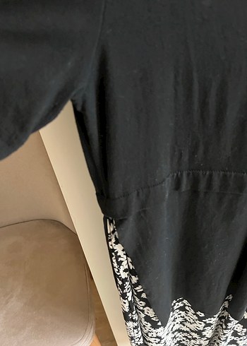 V Yaka Siyah Hamile Midi Boy - Görsel 3