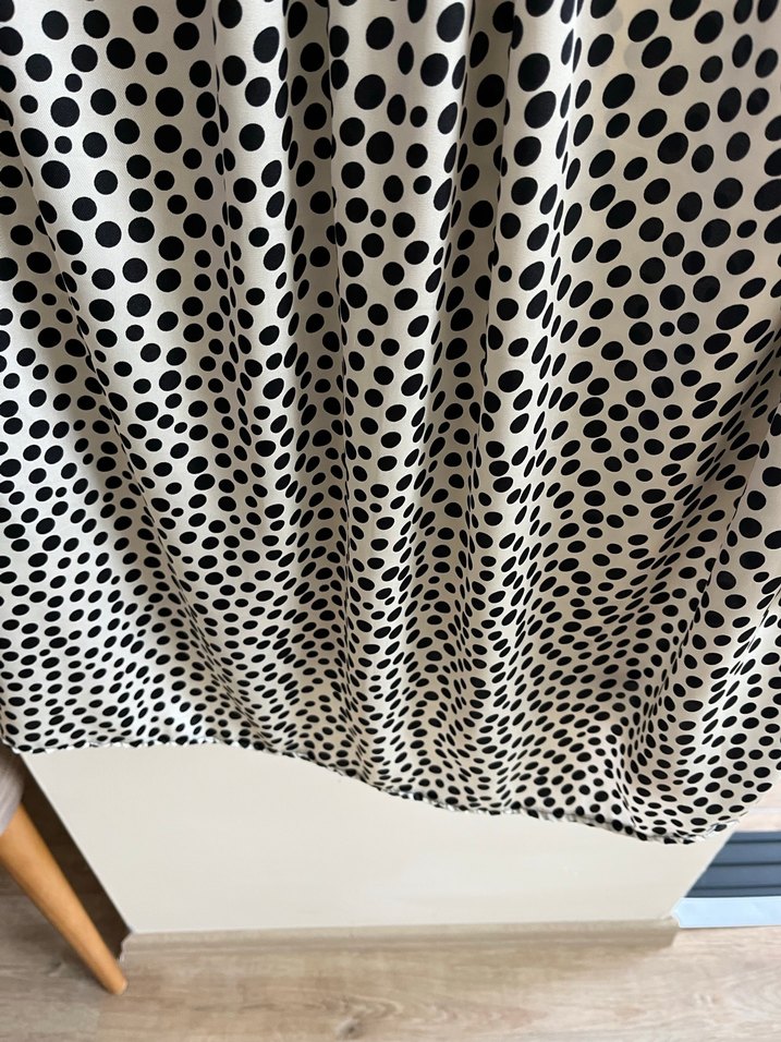 Puantiyeli  ribana yaka spor şık bluz - Görsel 4