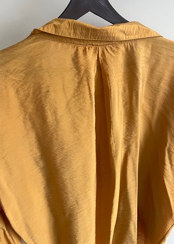 Hardal  Kadın Keten Salaş Gömlek - Görsel 6