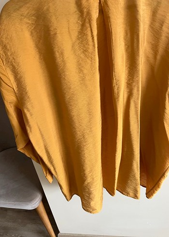 Hardal  Kadın Keten Salaş Gömlek - Görsel 5