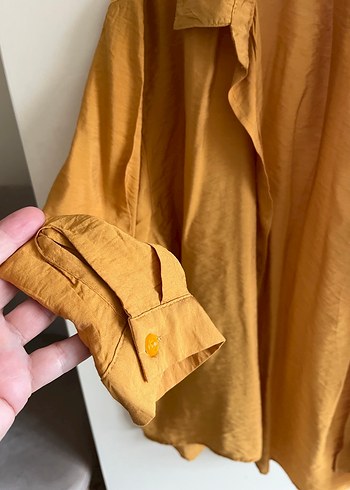 Hardal  Kadın Keten Salaş Gömlek - Görsel 8