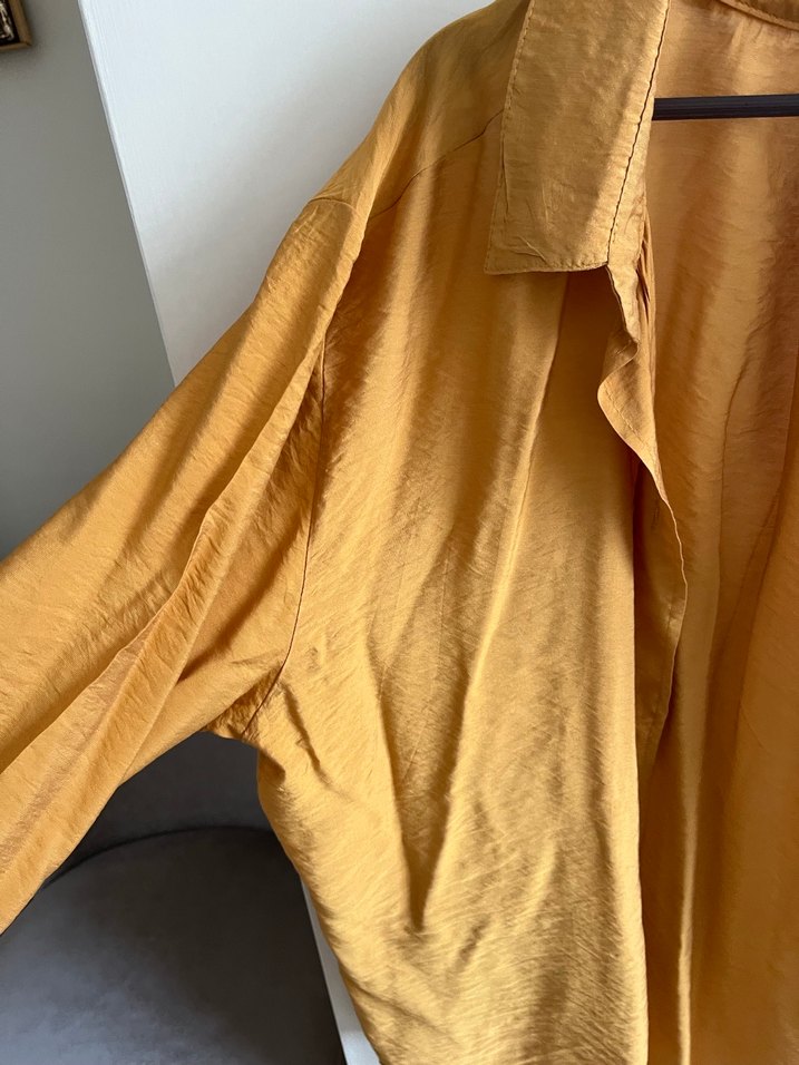 Hardal  Kadın Keten Salaş Gömlek - Görsel 3