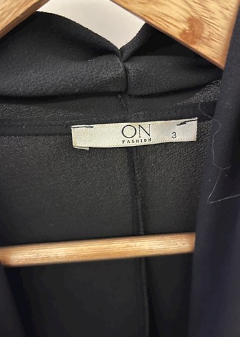 Siyah, Uzun Kollu, krep şifon Midi hırka - Görsel 6