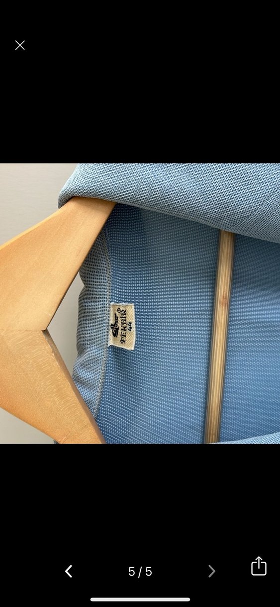 Açık maviUzun Kollu Keten Kadın Blazer - Görsel 2