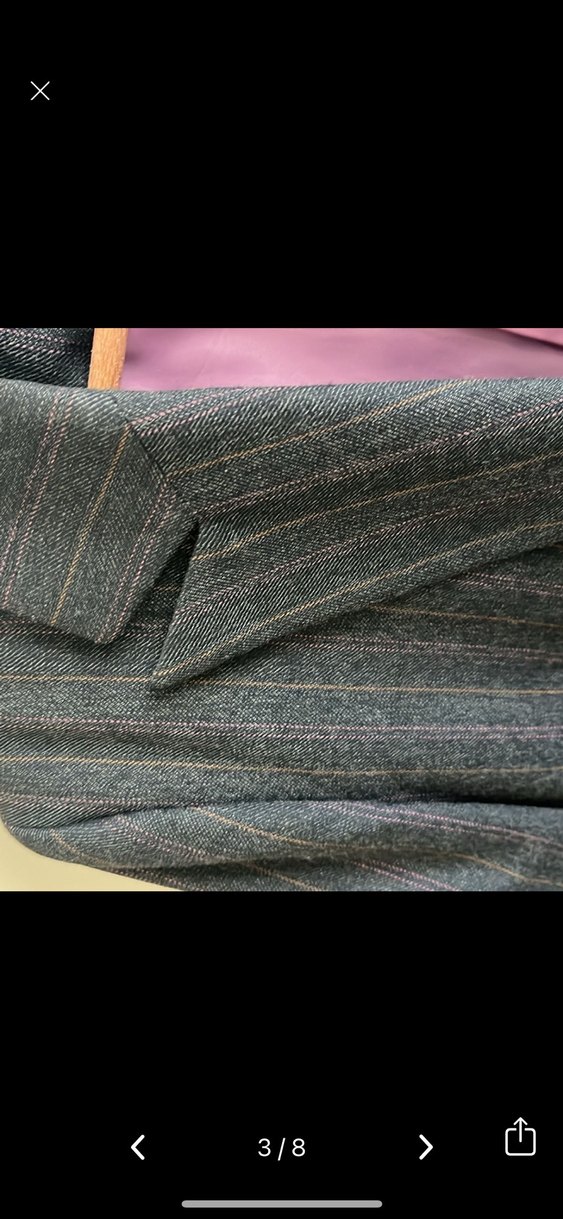 Gri Düğmeli  pantolon takım Kadın Blazer Ceket - Görsel 4