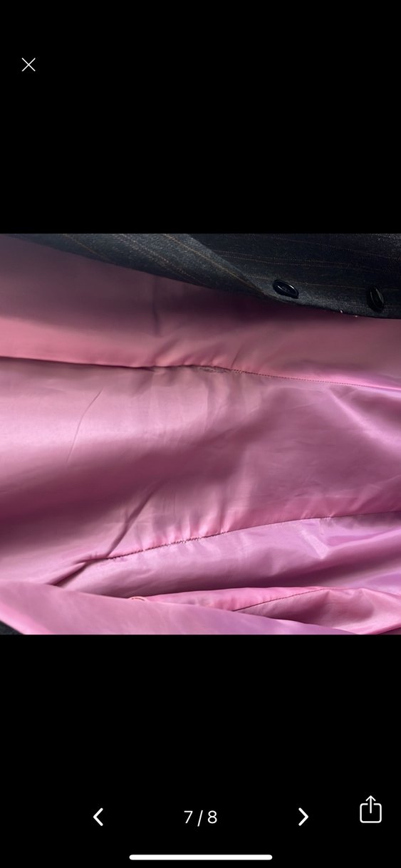 Gri Düğmeli  pantolon takım Kadın Blazer Ceket - Görsel 5