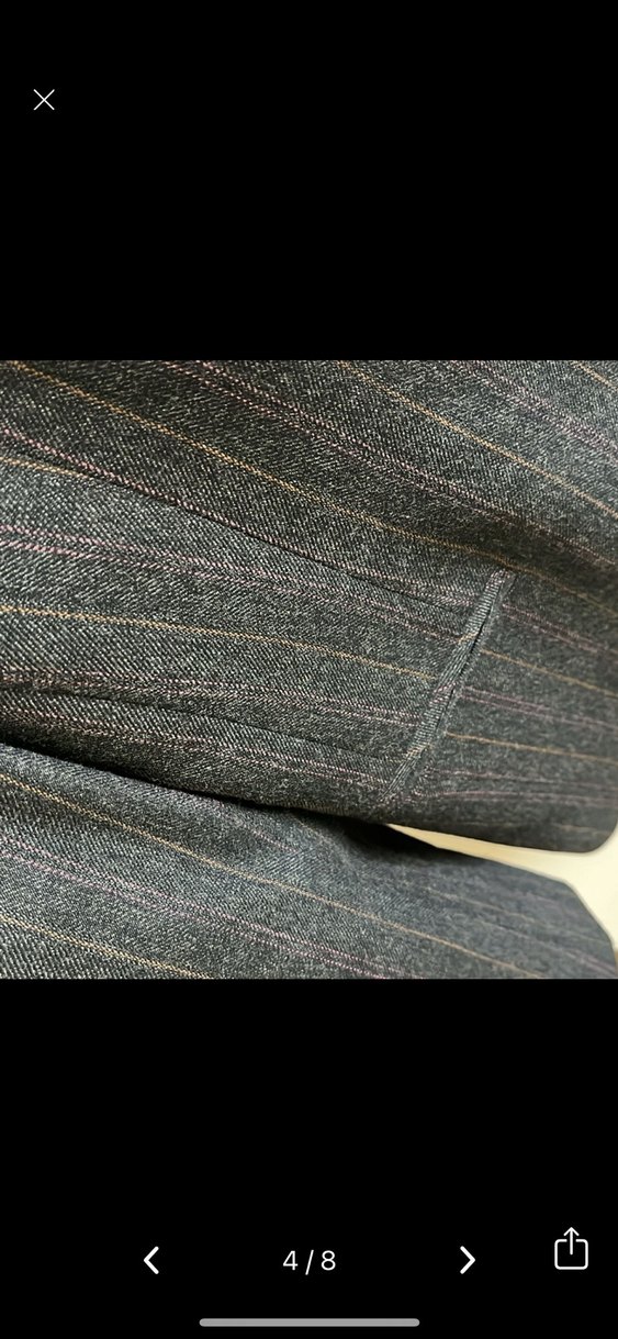 Gri Düğmeli  pantolon takım Kadın Blazer Ceket - Görsel 3