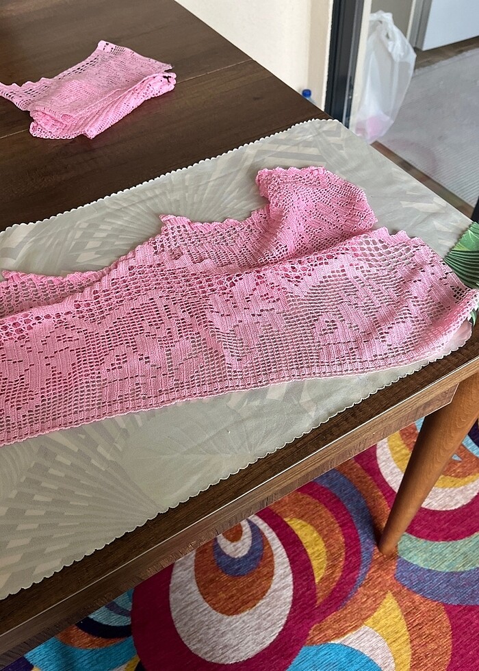 Ya balığı iple ördüm dantelin hepsini ütülemedim özellikle iki y - Görsel 3