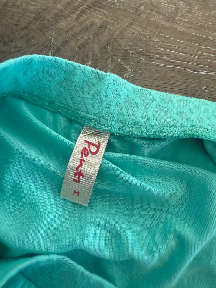 Turkuaz Midi Keten Salaş plaj eteği - Görsel 3