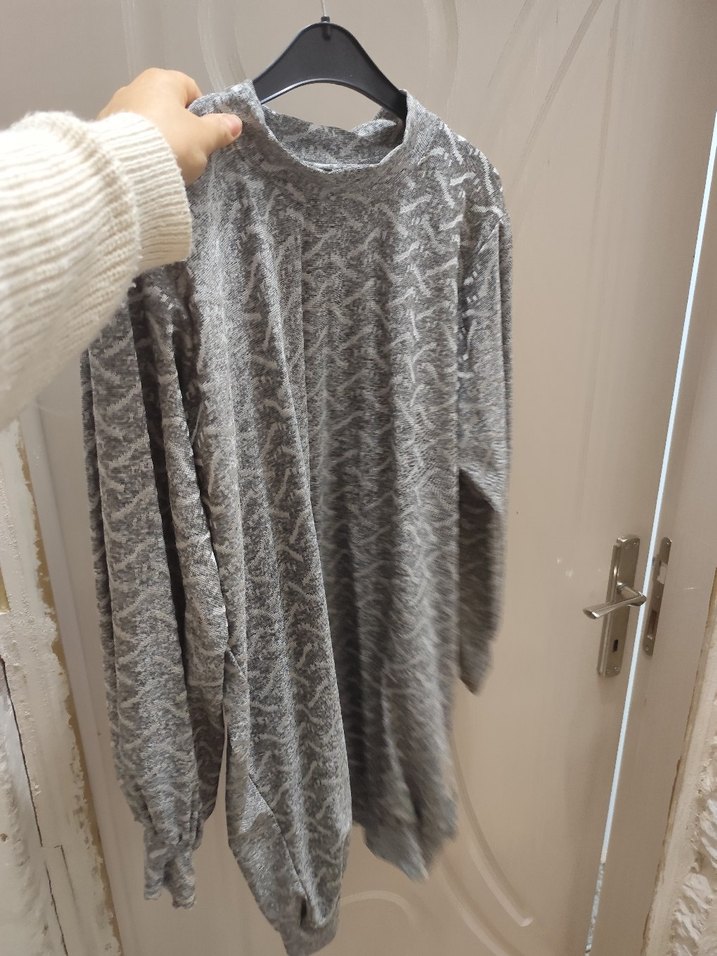 Gri Yılan Desenli Bohem Perde - Görsel 4