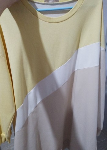 LC Waikiki Kadın Sarı Renkli Pamuklu Sweatshirt