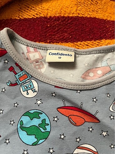 11-12 Yaş Beden Confidento marka yazlık pijama