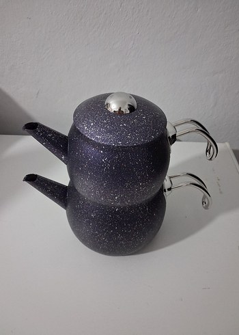 Siyah mürdüm Karaca Çaydanlık - Görsel 5