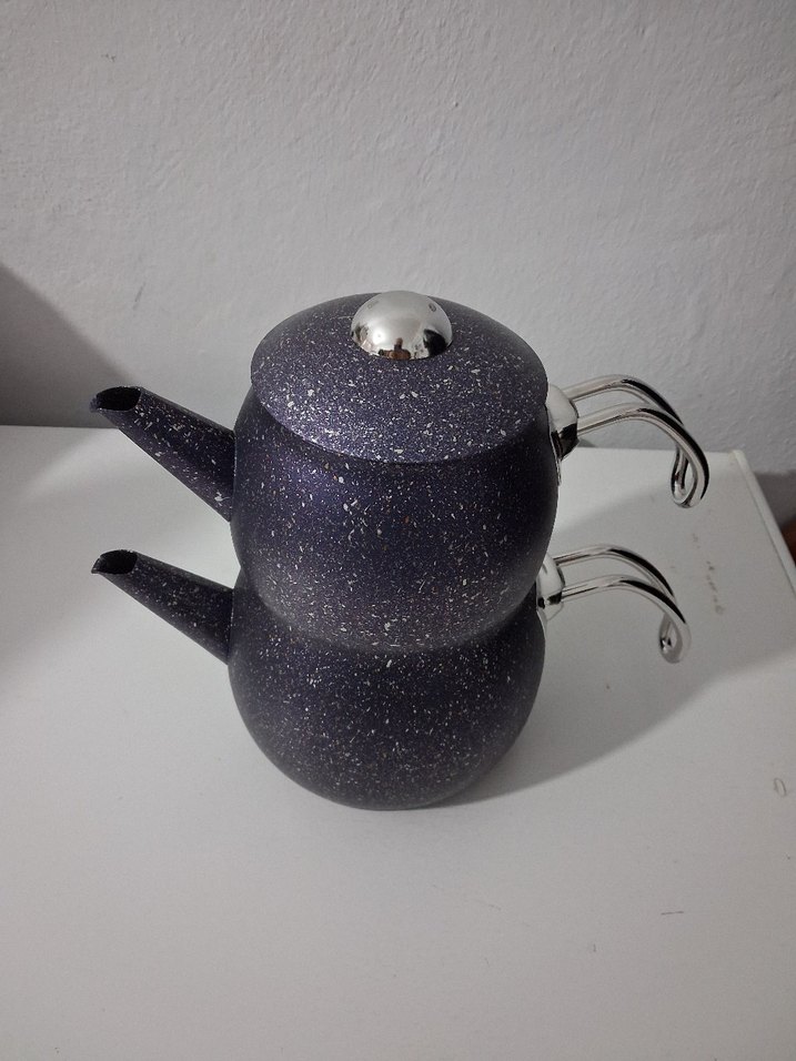 Siyah mürdüm Karaca Çaydanlık - Görsel 5