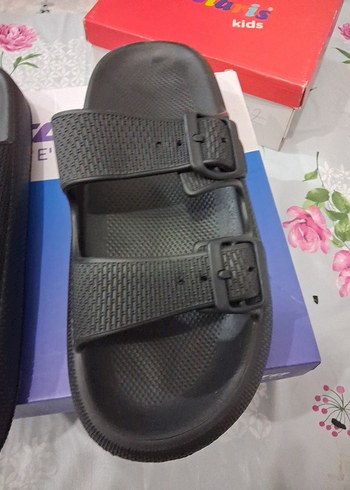 Siyah Erkek Spor Terlik Bantlı - Görsel 2