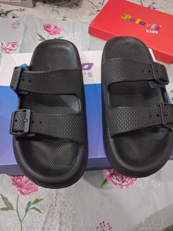 Siyah Erkek Spor Terlik Bantlı - Görsel 3