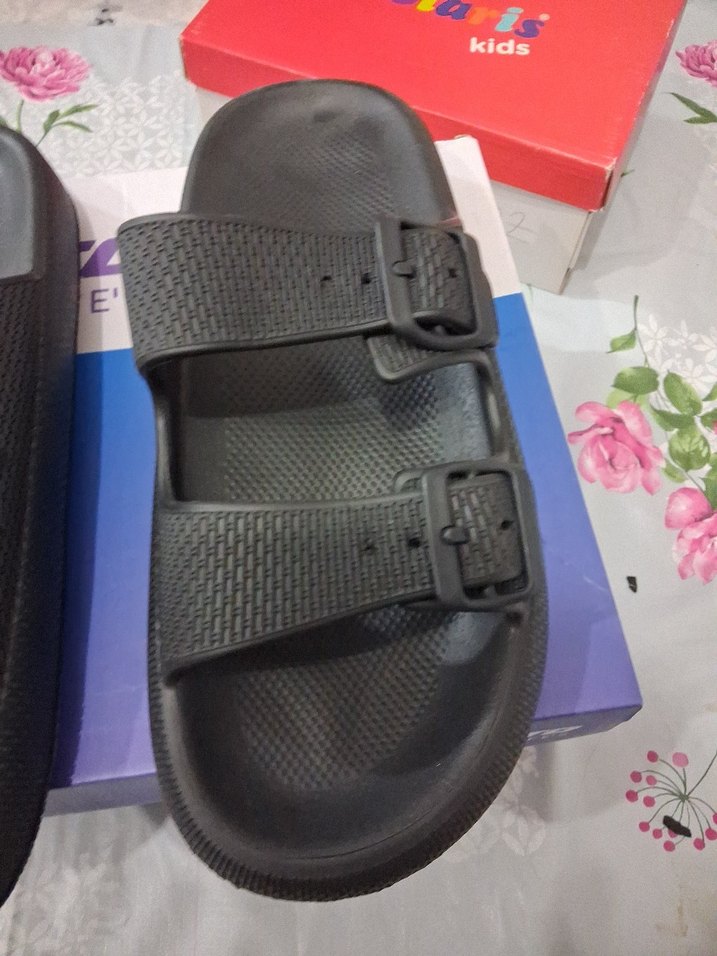 Siyah Erkek Spor Terlik Bantlı - Görsel 2