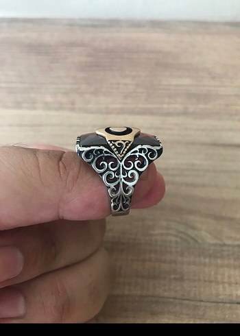 Şanlı Türk Bayraklı 925 Ayar Gümüş Yüzük - Görsel 2