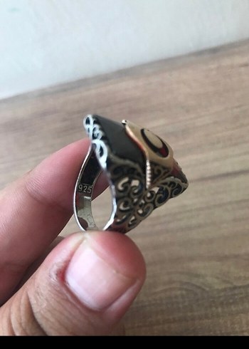 Şanlı Türk Bayraklı 925 Ayar Gümüş Yüzük - Görsel 3