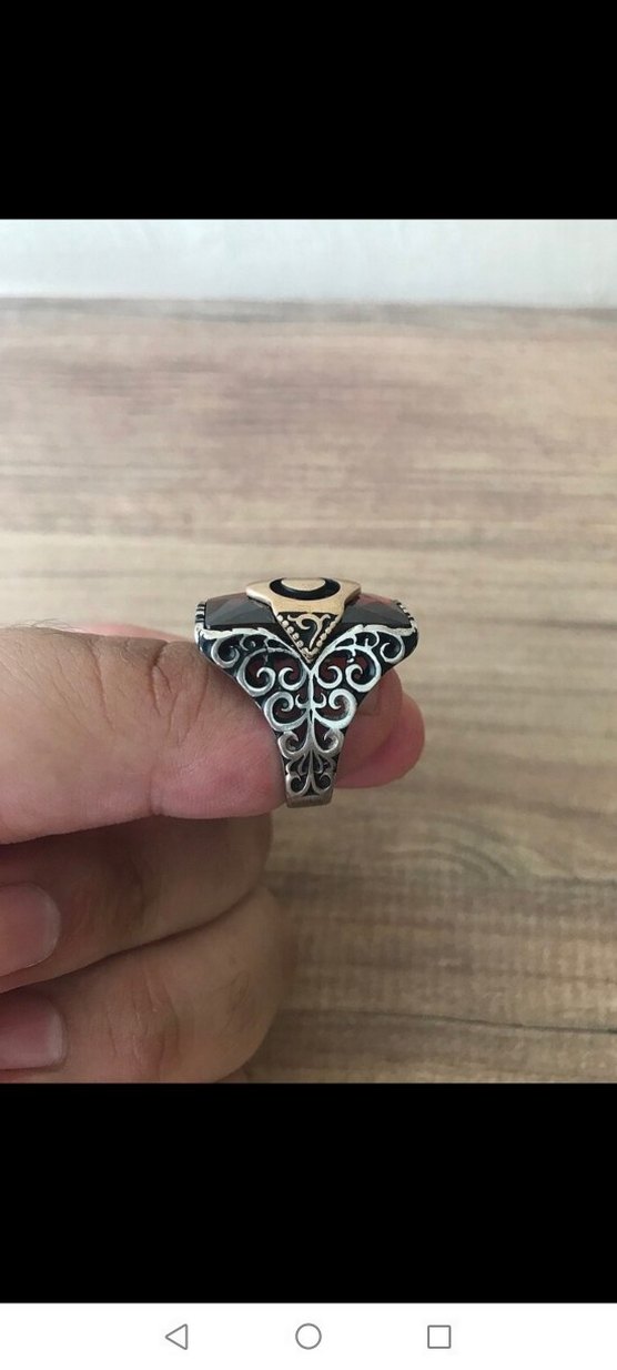 Şanlı Türk Bayraklı 925 Ayar Gümüş Yüzük - Görsel 2