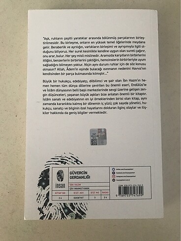 Güvercin Gerdanlığı / İbn Hazm