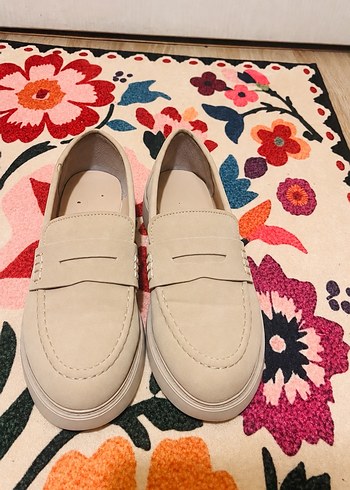 Marjin Minimalist Krem Loafer