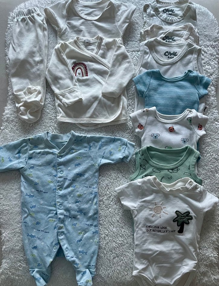 Az Kullanılmış 0-3 Ay Bebek Kıyafet Seti - Görsel 2