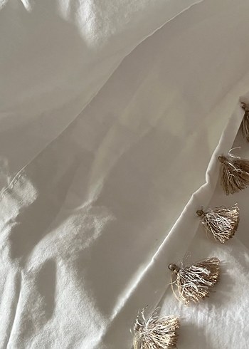 ZARA Home püskül Detaylı Çift Kişilik Nevresim Takımı  - Görsel 6