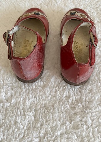 Vintage Kız Çocuk Kırmızı Tokalı Ayakkabı - Görsel 5
