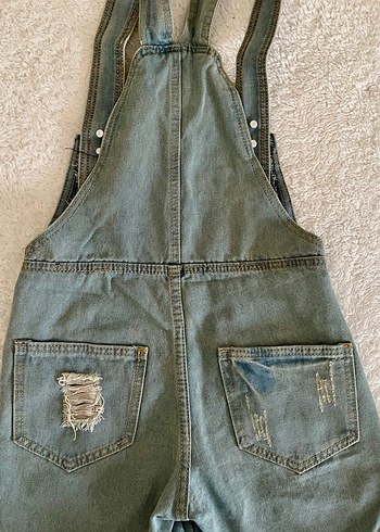 Denim Şort Salopet - Görsel 8