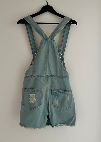 Denim Şort Salopet - Görsel 5