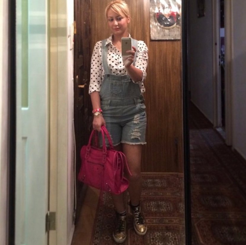 Denim Şort Salopet - Görsel 3