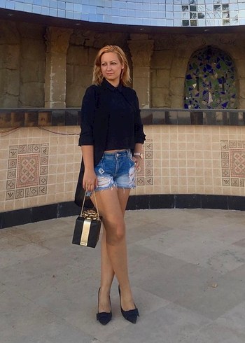 Sheinside mini jean şort - Görsel 2