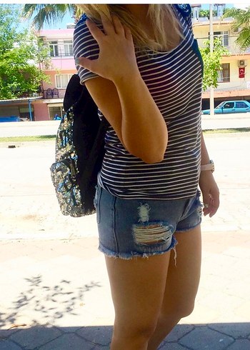 Sheinside mini jean şort - Görsel 3