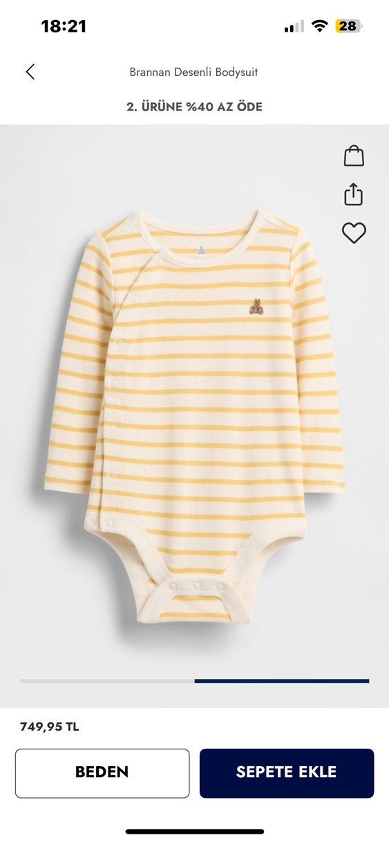 GAP BodySuit (3lü set) - Görsel 4