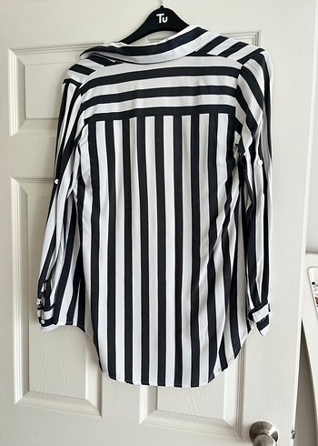 Kadın çizgili gömlek - Görsel 2