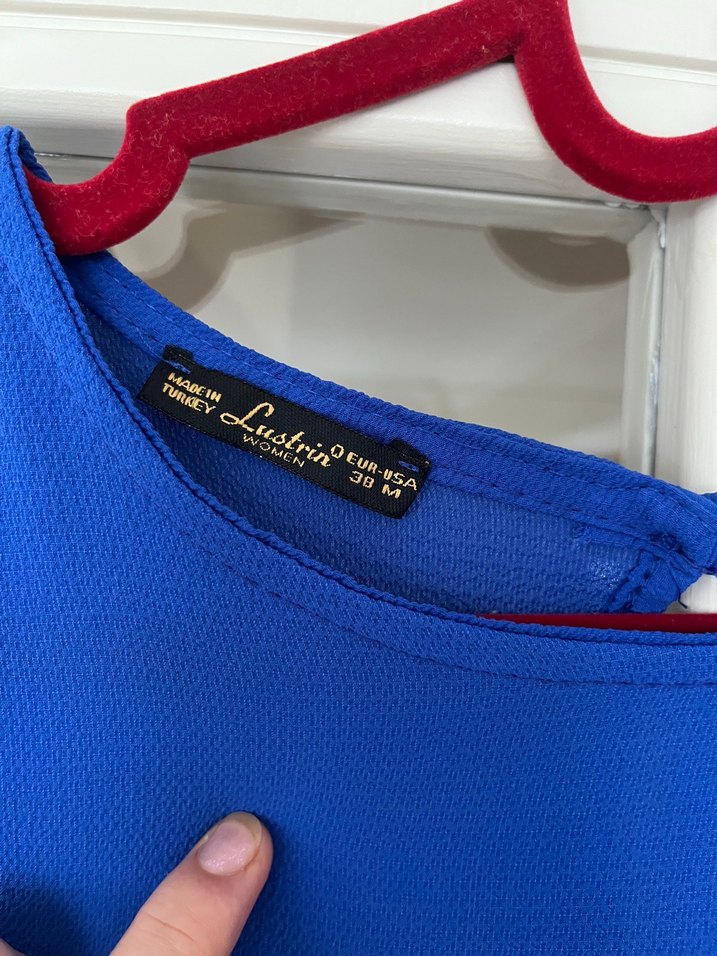 Mavi Kadın Kısa Kollu Bluz - Görsel 5