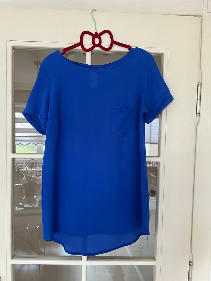 Mavi Kadın Kısa Kollu Bluz - Görsel 4