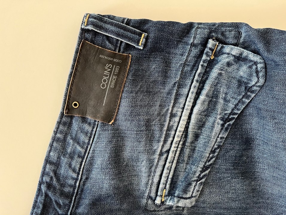 Erkek Lacivert Bol Kesim Kemerli Denim Şort - Görsel 4