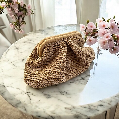 Hasır clutch çanta