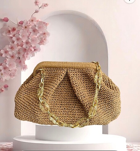 Diğer Hasır clutch çanta