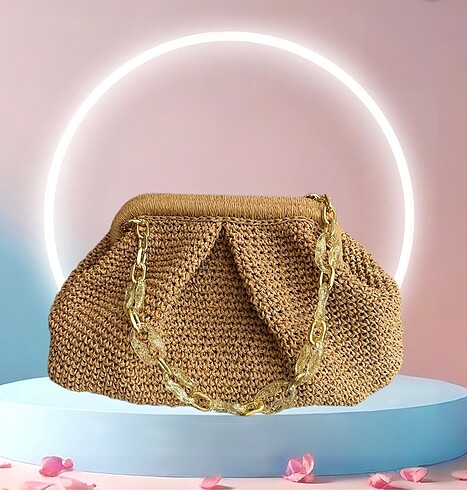 Beden Hasır clutch çanta
