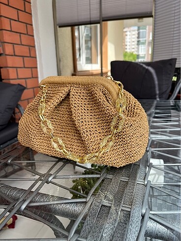 Hasır clutch çanta - Görsel 11