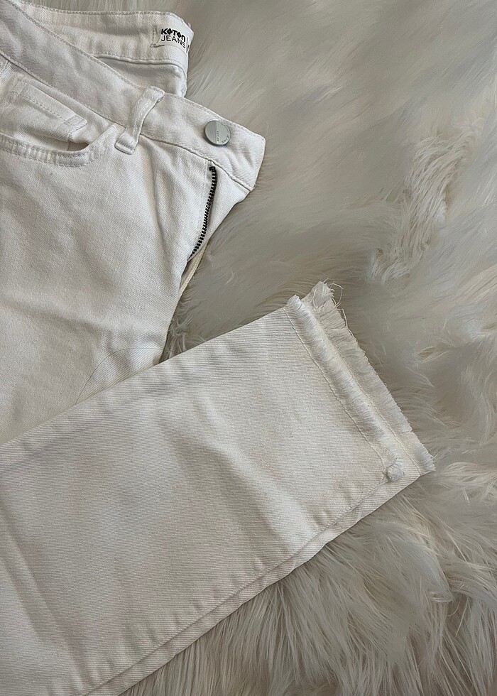 Koton beyaz jean pantolon - Görsel 2