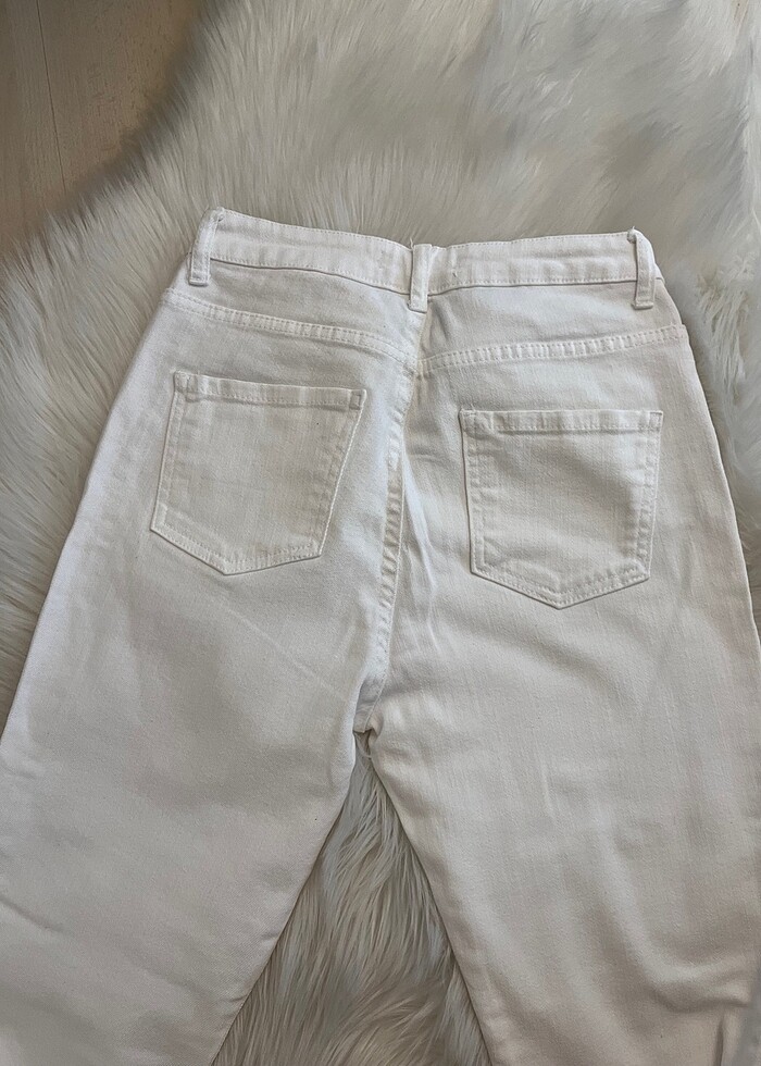 Koton beyaz jean pantolon - Görsel 4