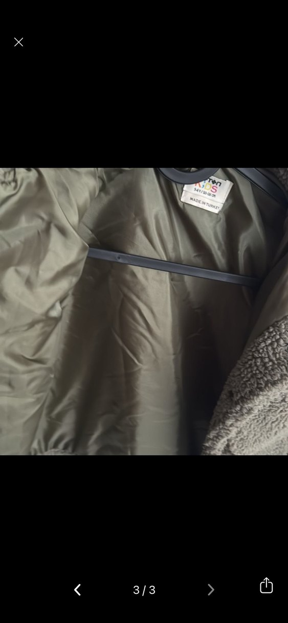 Gri Erkek Çocuk Peluş Ceket - Görsel 3