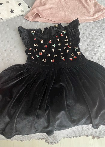 LC Waikiki Pembe, Uzun Kollu, Düğmeli Kız Elbise