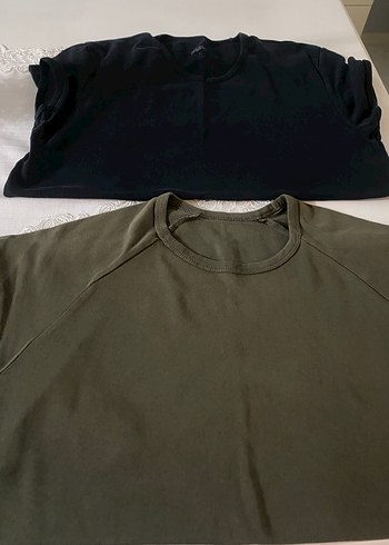l Beden mavi Renk Erkek Lacivert Baskılı Denim Polo Tişört